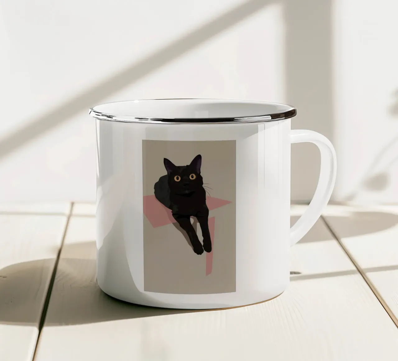 Elegant Void Repose enamel mug by Stone Patina