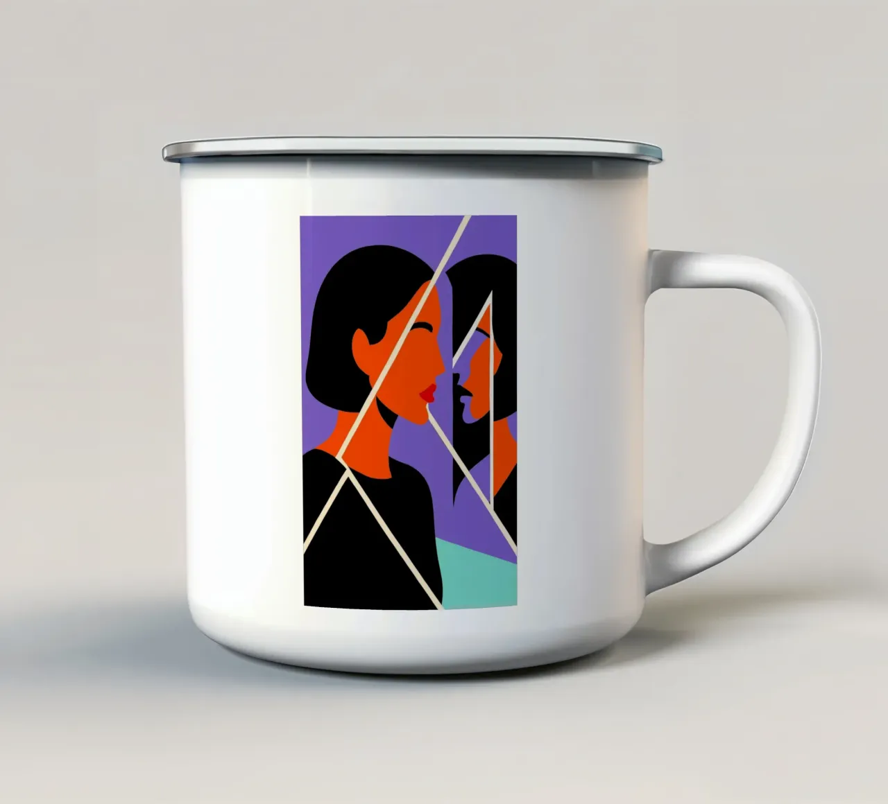 La verdad reflejada taza de esmalte de SMPLE
