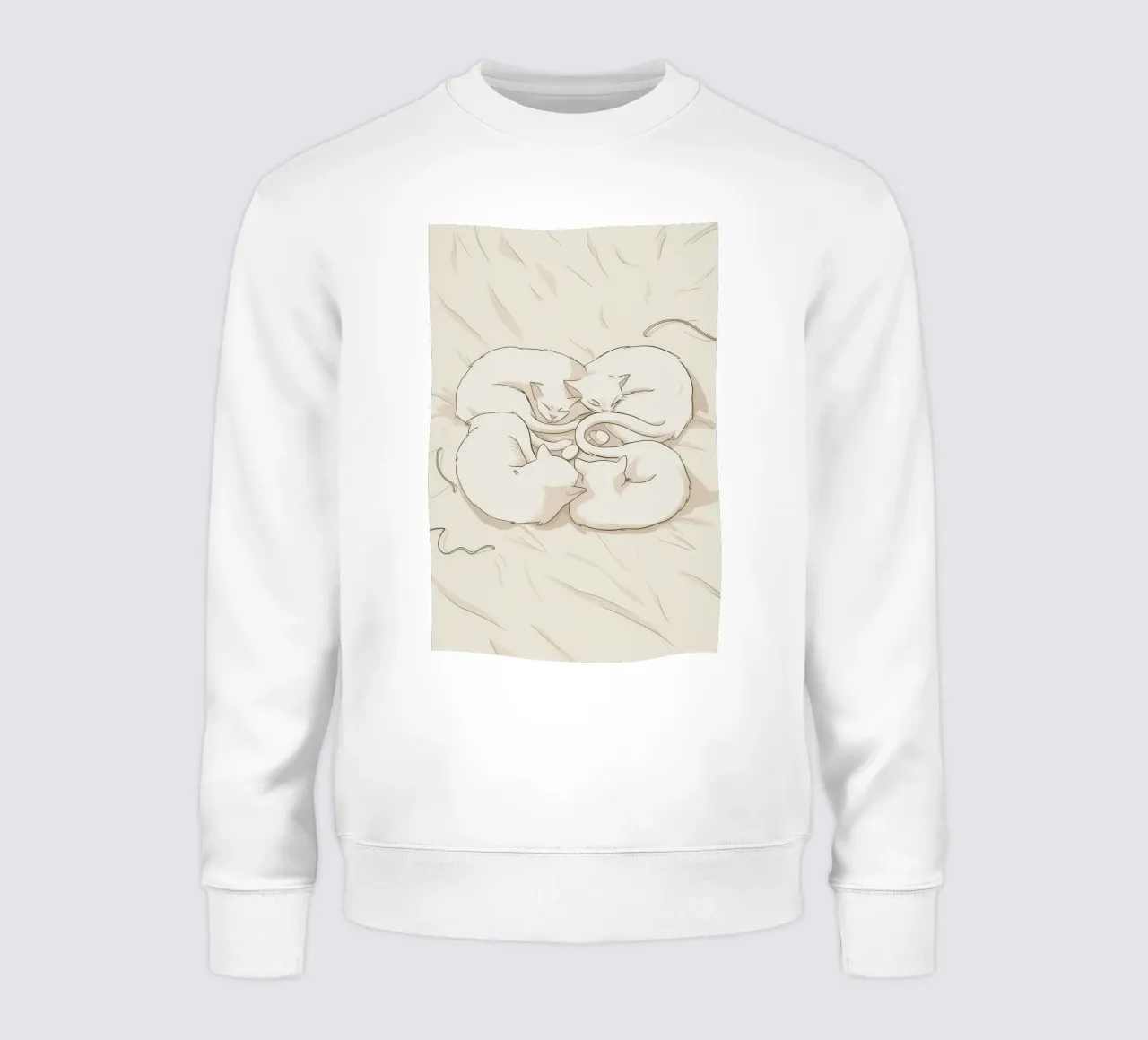 Armonia dei gattini intrecciati felpa da Petal Canvas