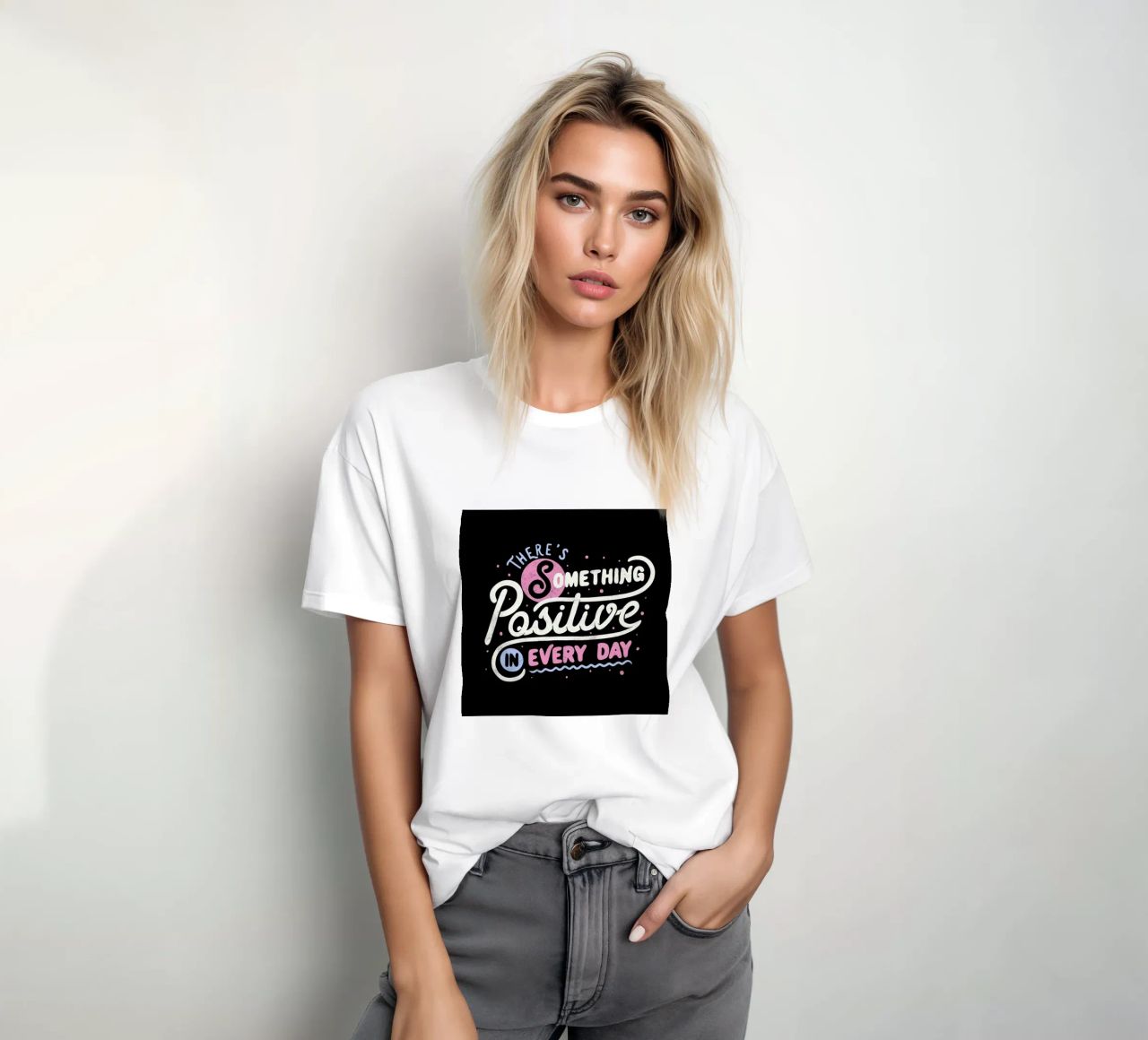 There's Something Positive In Every Day T-Shirt von Tobe Fonseca