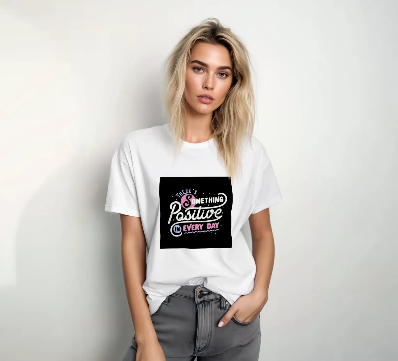 There's Something Positive In Every Day t-shirt da Tobe Fonseca