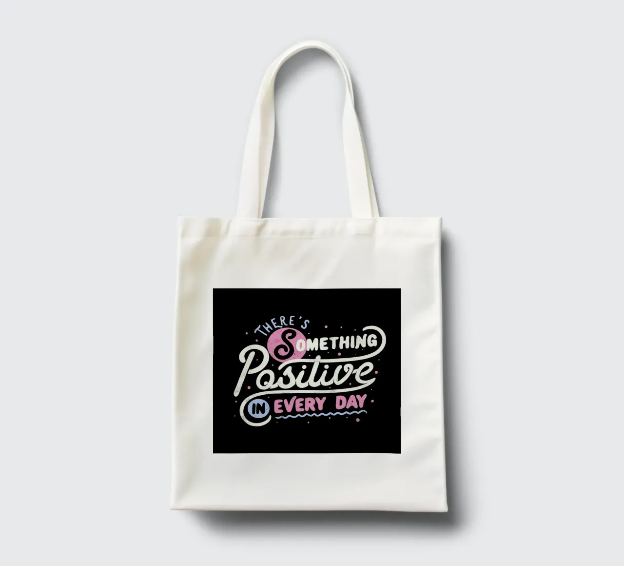 There's Something Positive In Every Day borsa in juta da Tobe Fonseca