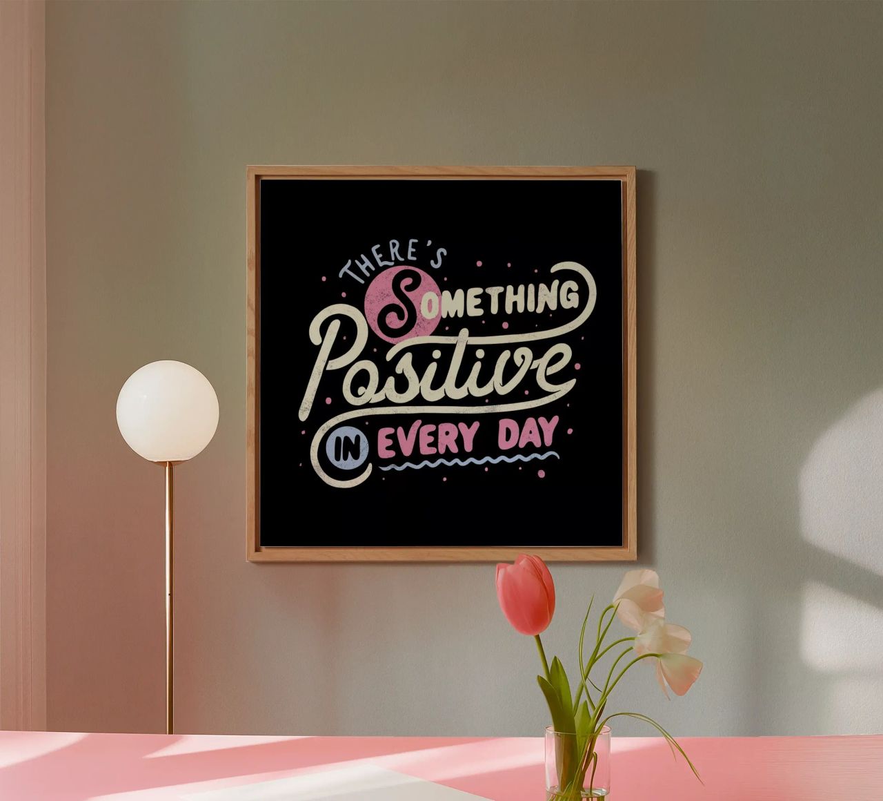 There's Something Positive In Every Day alluminio dibond da Tobe Fonseca
