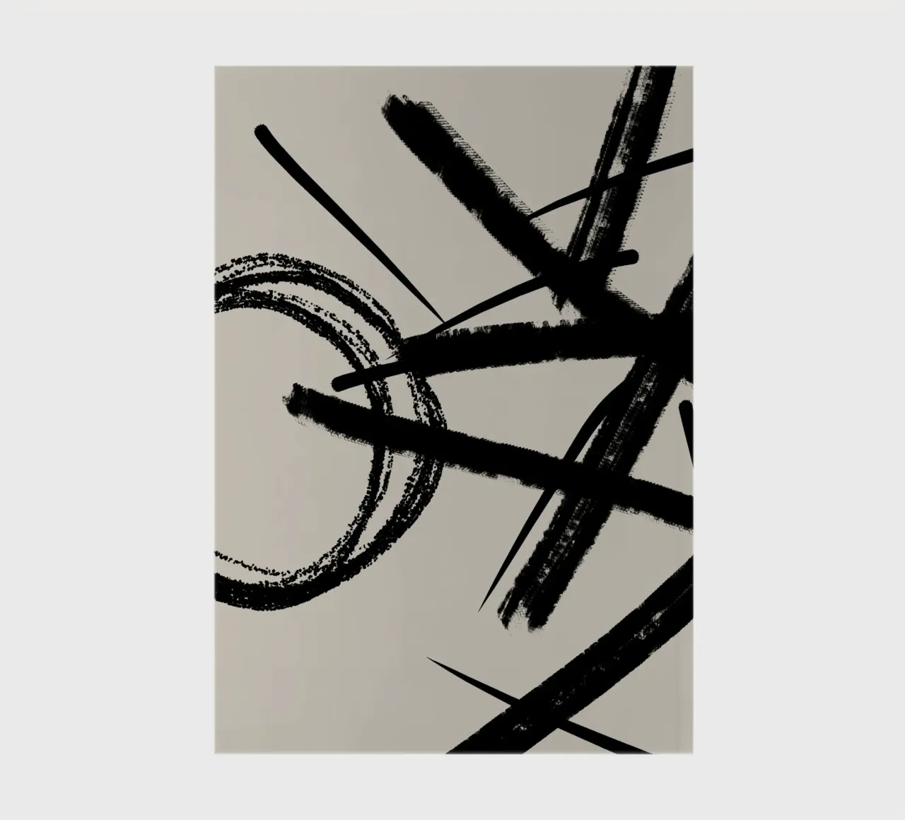 Abstract and modern artwork with lines and circles notebook by Imaginative