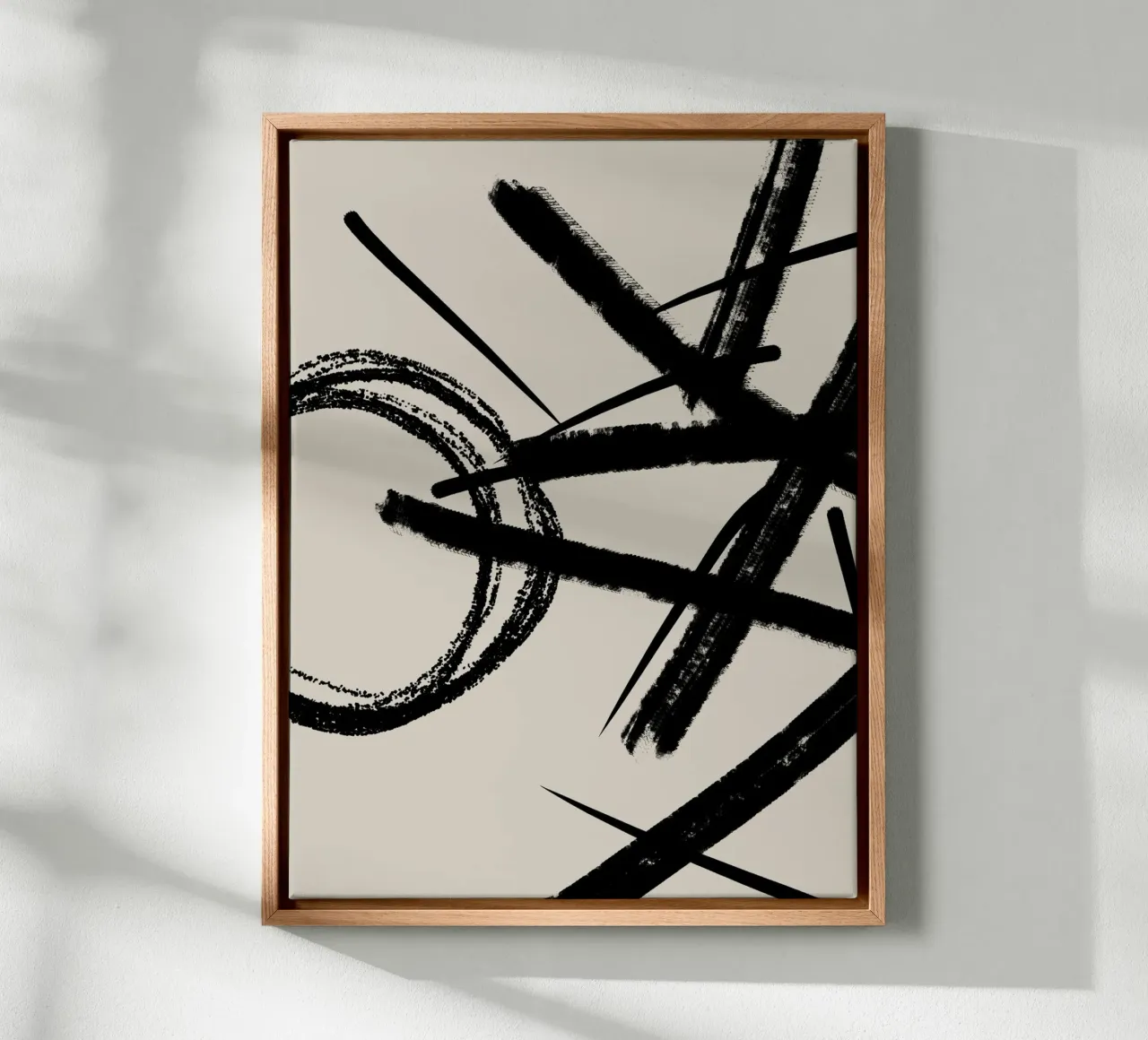 Abstract and modern artwork with lines and circles canvas by Imaginative