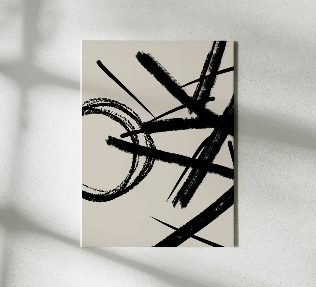 Abstract and modern artwork with lines and circles canvas by Imaginative