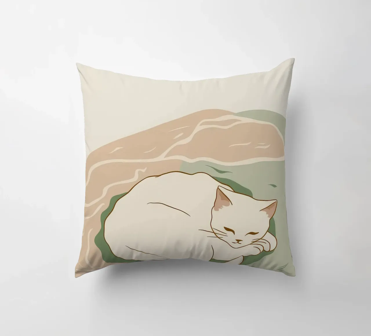 Sonno cremoso con vortice cuscino da Stone Patina