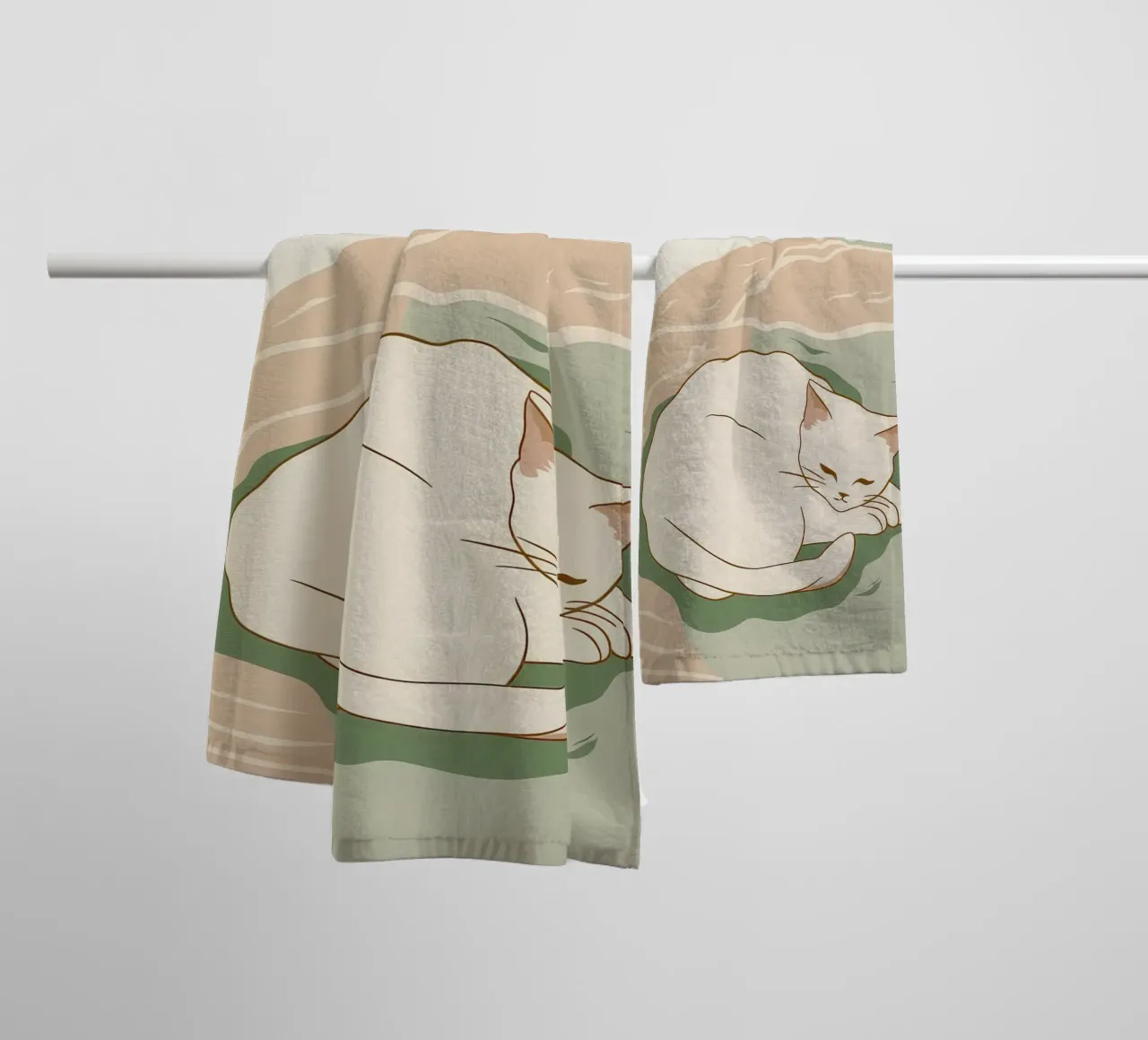 Sonno cremoso con vortice asciugamano da bagno da Stone Patina