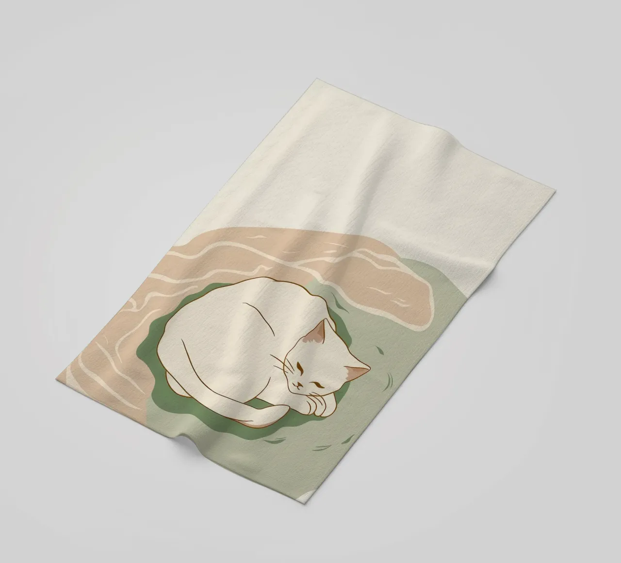 Sonno cremoso con vortice telo mare da Stone Patina