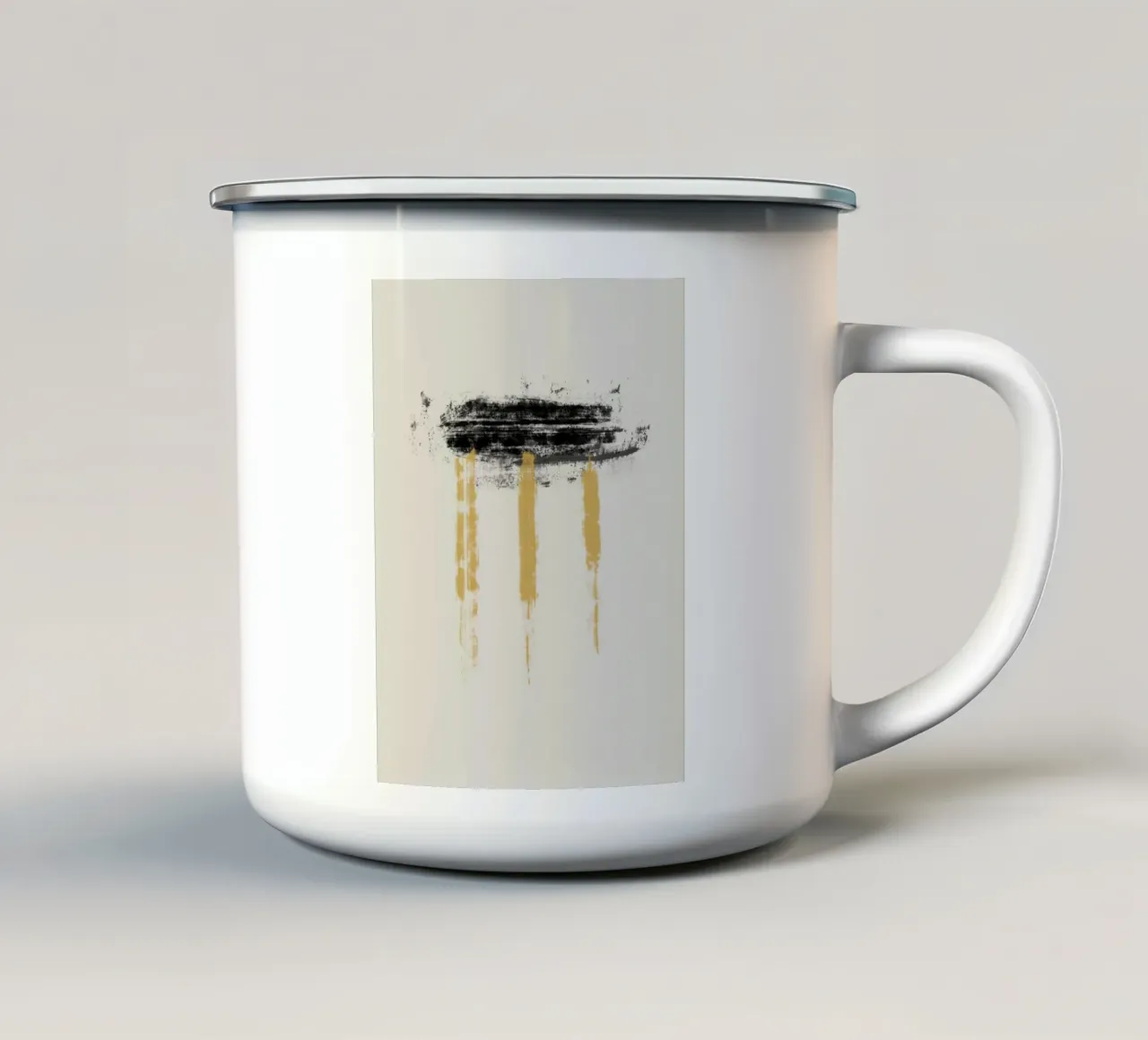 Pioggia - Pennellate astratte tazza in smalto da Imaginative