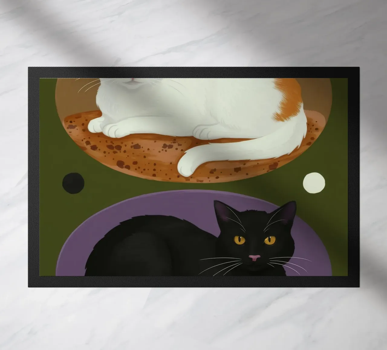 Piatto doppio felino zerbino da Stone Patina