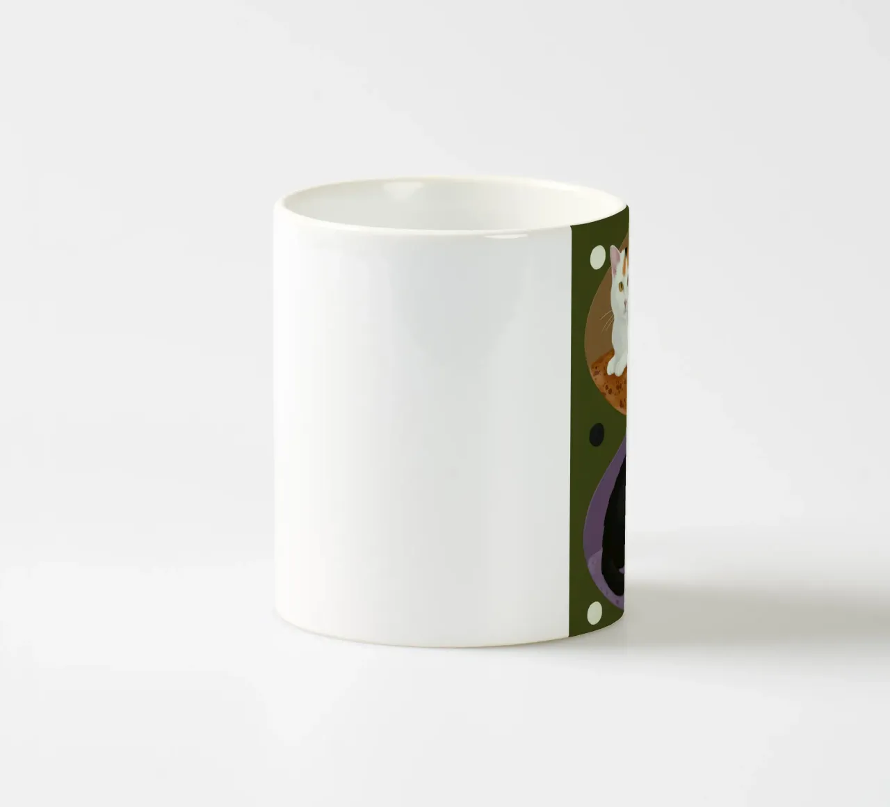 Piatto doppio felino tazza in ceramica da Stone Patina