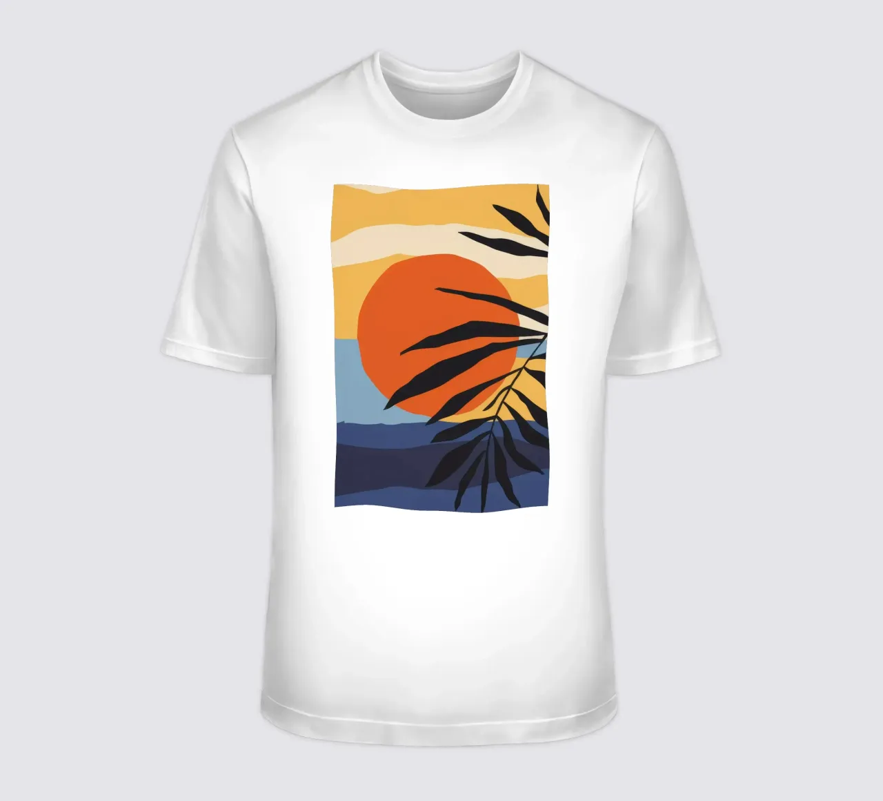 Palmier abstrait Horizon t-shirt de Stone Patina