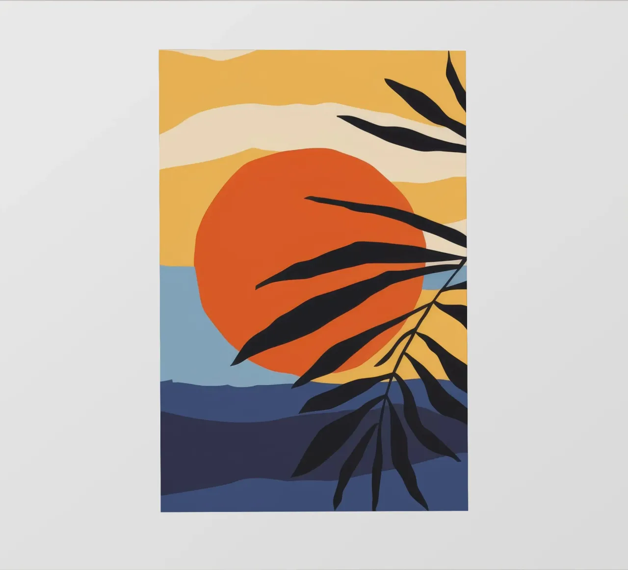 Abstract Palm Horizon backlit film by Stone Patina
