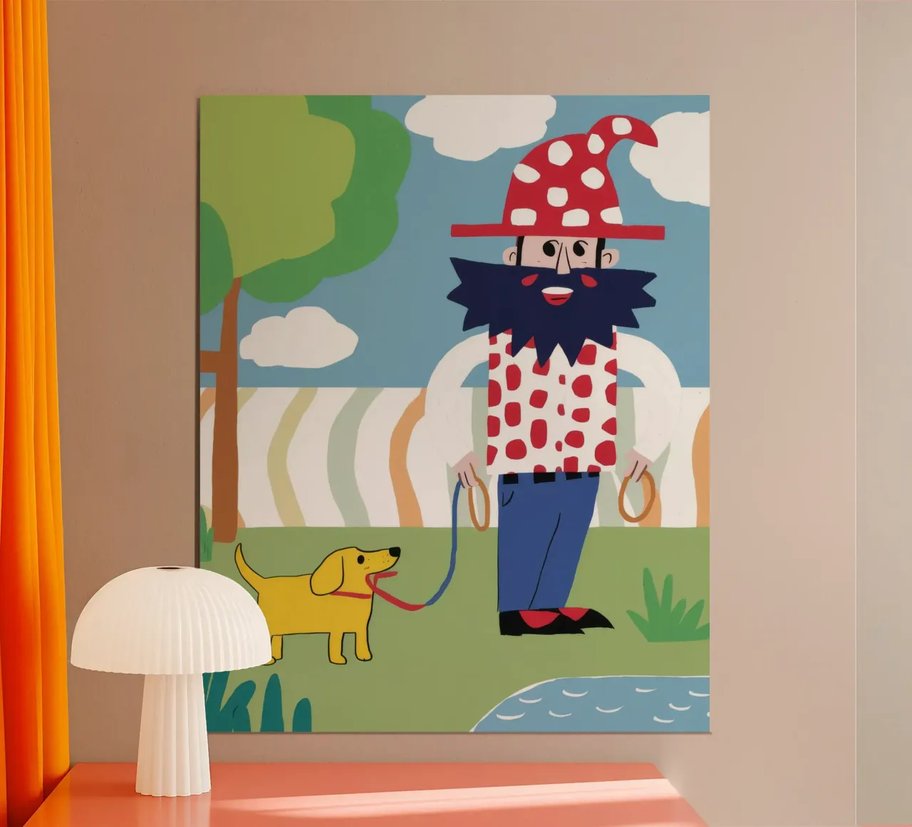 Giornata del giullare poster con telaio in alluminio da Jasper Rune