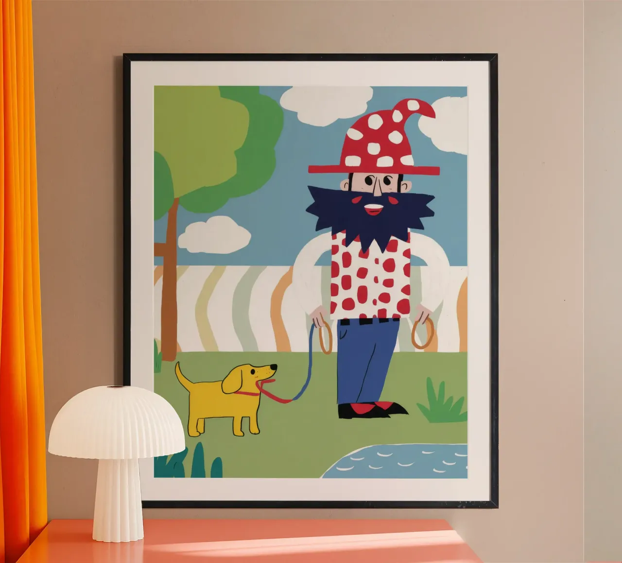 Giornata del giullare poster con telaio in alluminio da Jasper Rune