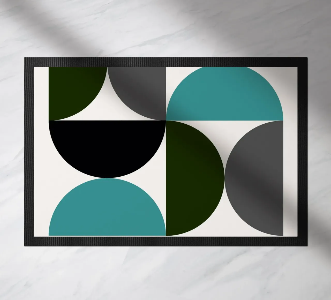 Geometric harmony - Bauhaus Germany doormat by Studio Vibe