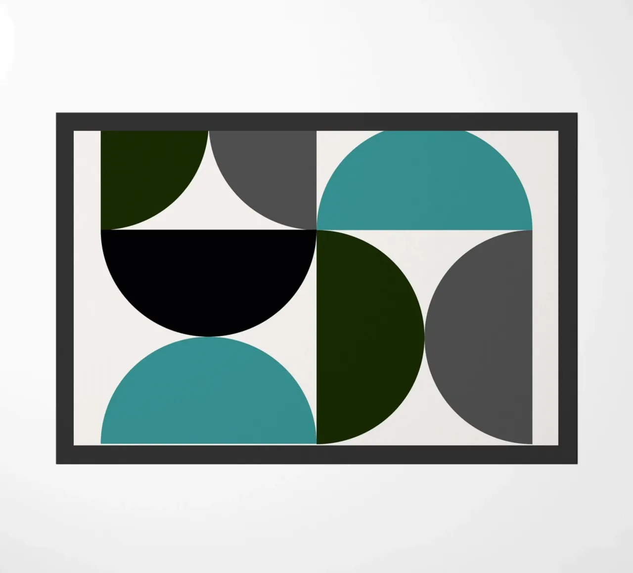 Geometric harmony - Bauhaus Germany doormat by Studio Vibe