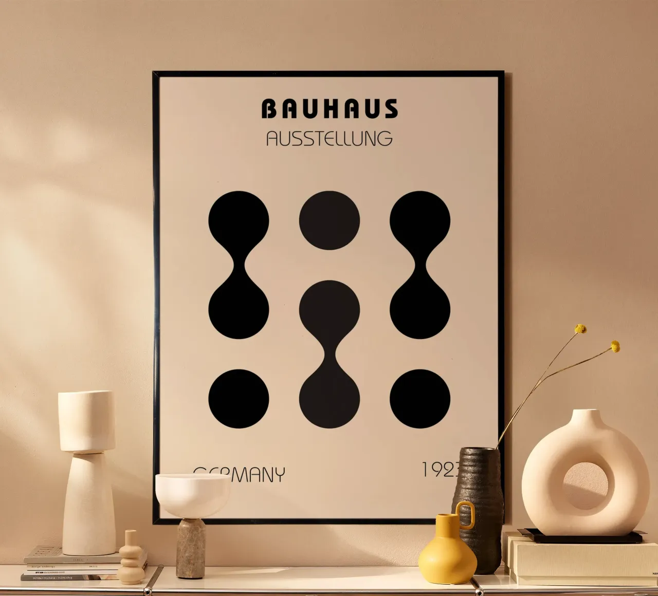 Forma e ritmo - Mostra del Bauhaus 1923 poster con telaio in alluminio da Studio Vibe