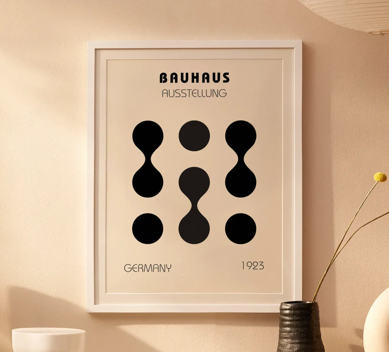 Forma e ritmo - Mostra del Bauhaus 1923 poster con telaio in alluminio da Studio Vibe