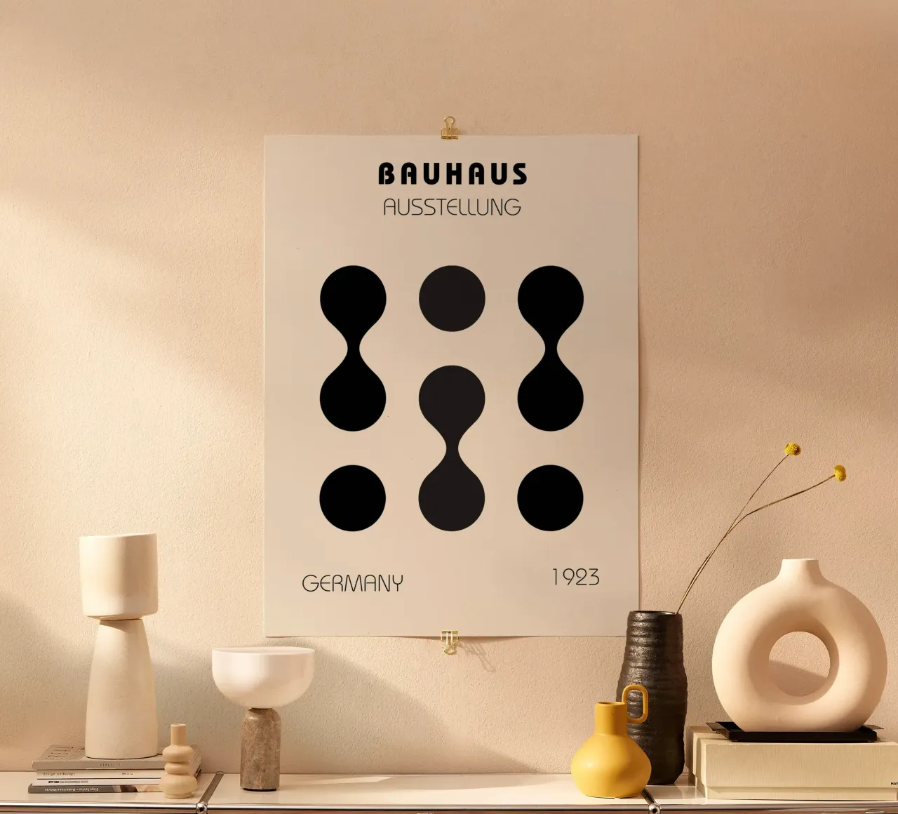 Forma e ritmo - Mostra del Bauhaus 1923 poster con telaio in alluminio da Studio Vibe