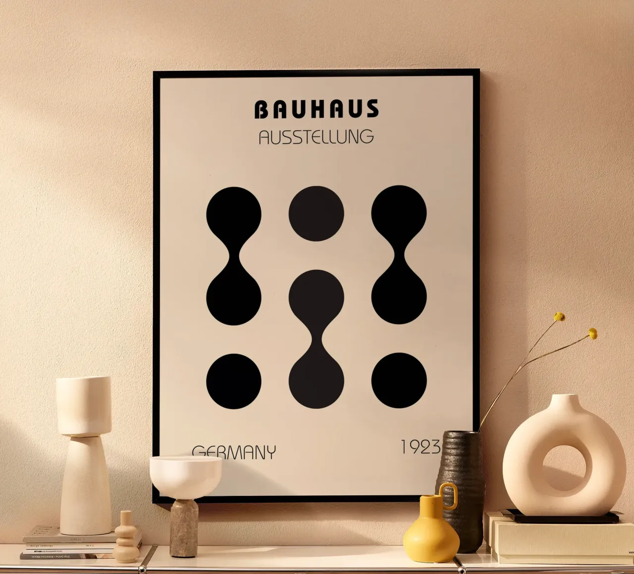 Forma e ritmo - Mostra del Bauhaus 1923 poster con telaio in alluminio da Studio Vibe