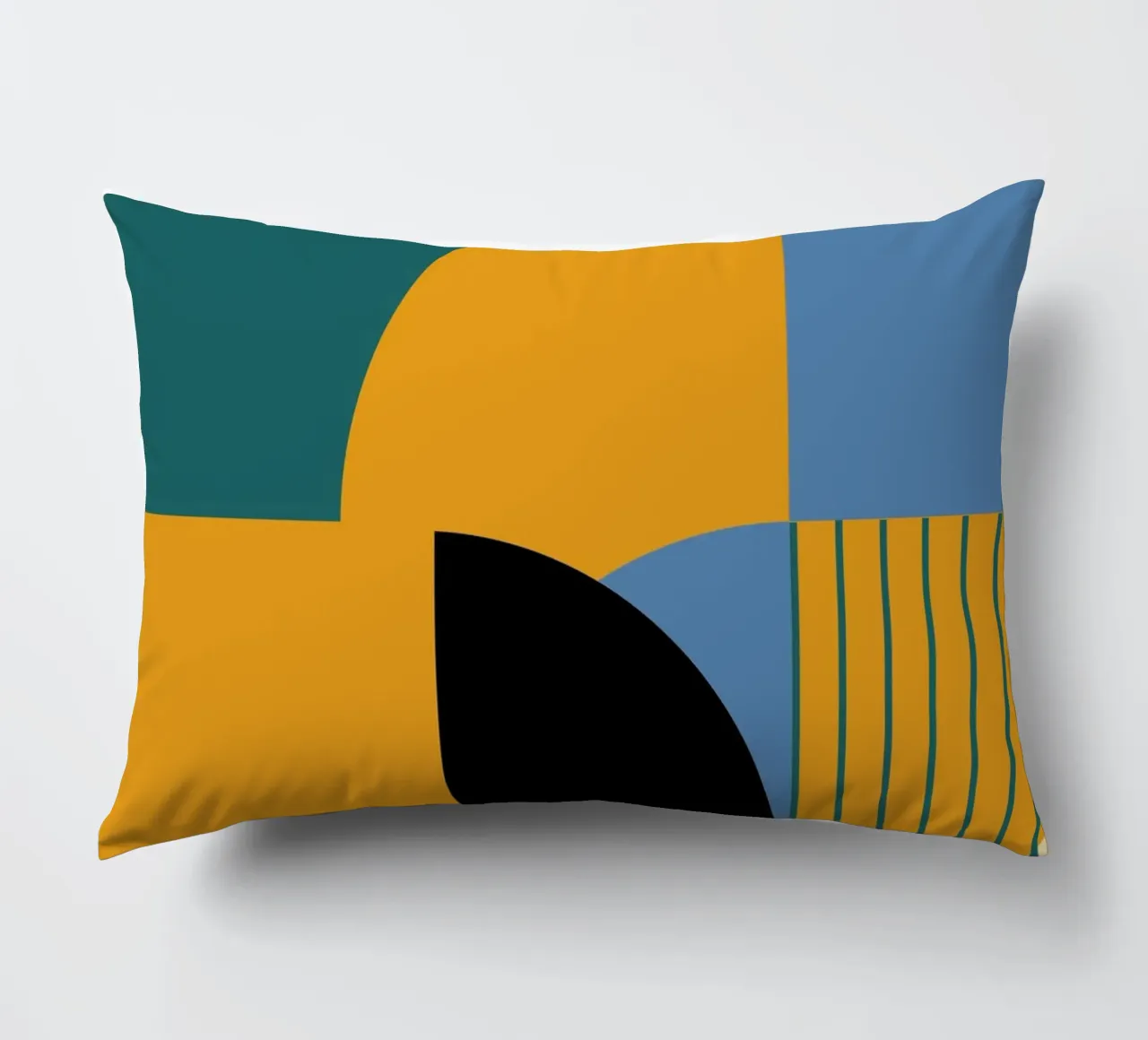 Bauhaus Geometry - Retro Shapes Poster decorative cushion by Studio Vibe