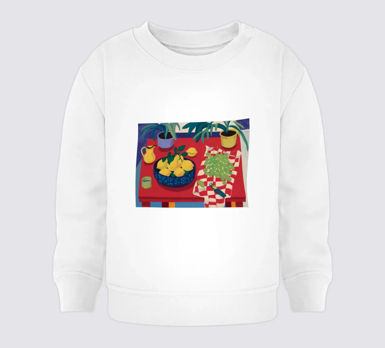Lemon Table Zest baby sweatshirt by Haven Mirage