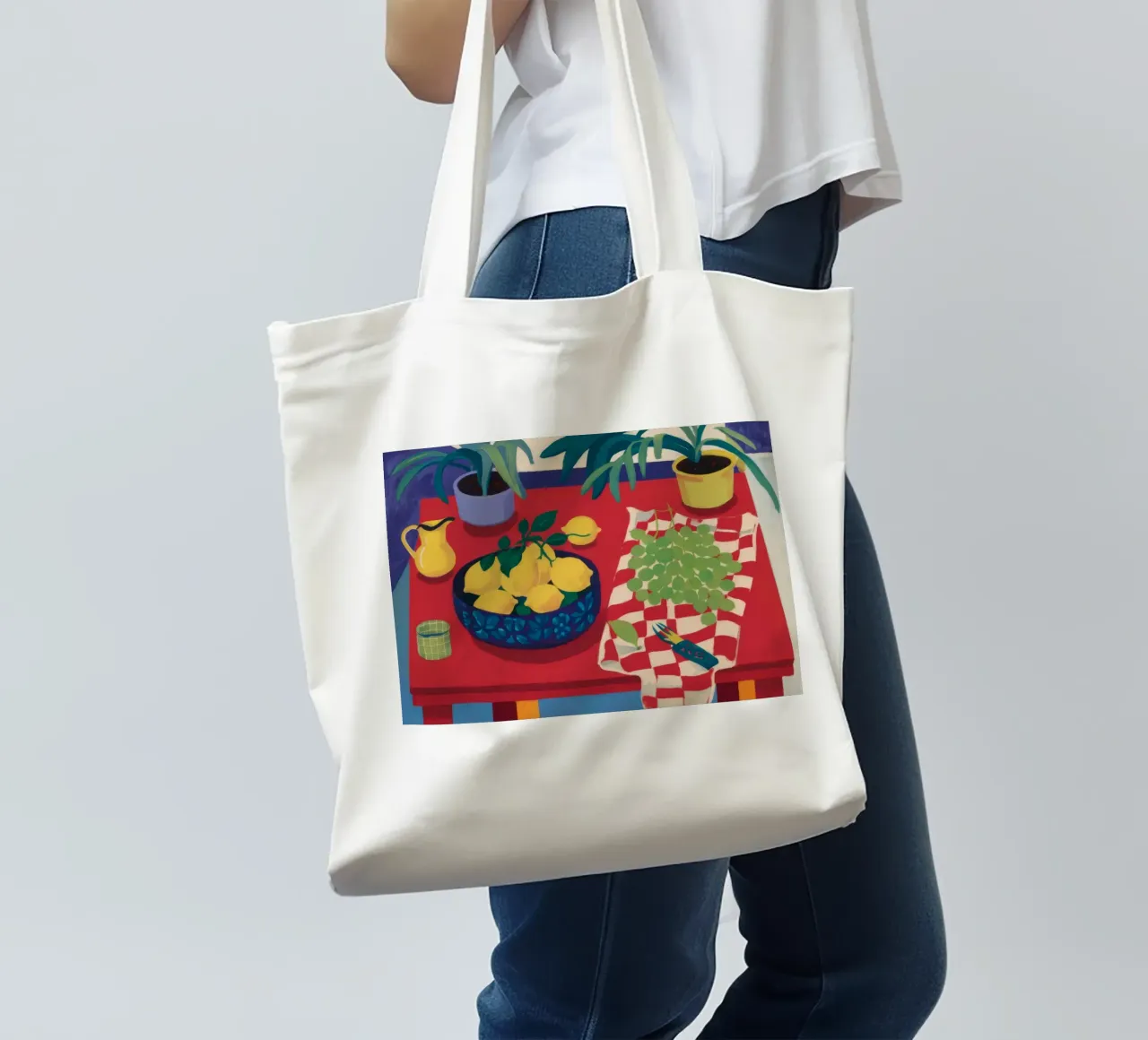 Lemon Table Zest tote bag by Haven Mirage
