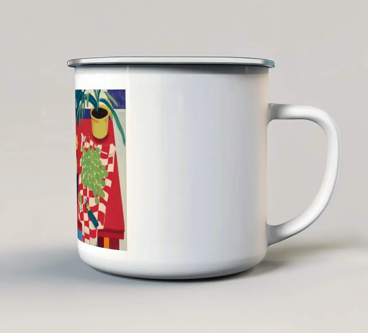 Lemon Table Zest Emaille Tasse von Haven Mirage