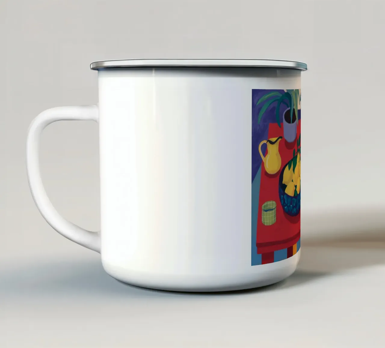 Lemon Table Zest Emaille Tasse von Haven Mirage