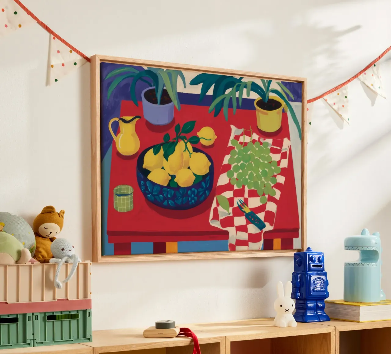 Lemon Table Zest canvas by Haven Mirage