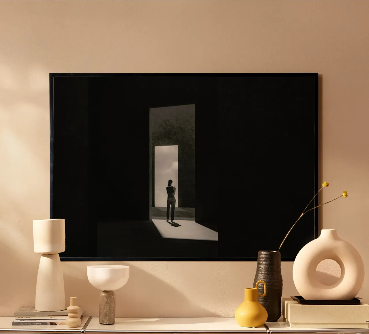 Extrospection poster with plastic frame by METROPOLIS