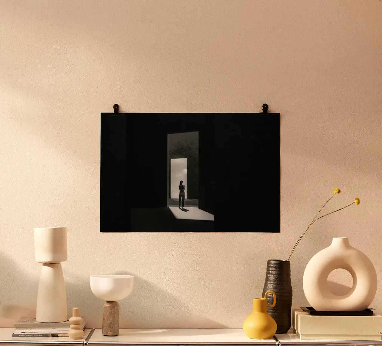 Extrospection poster with plastic frame by METROPOLIS