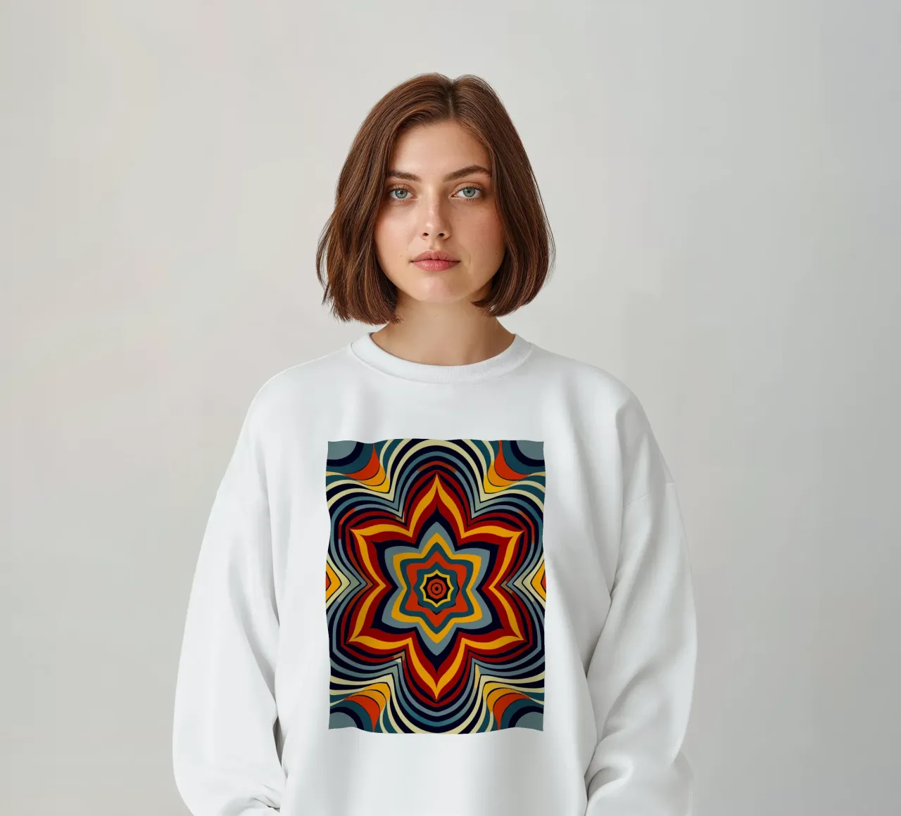 abstract art painting sweatshirt by zetazone