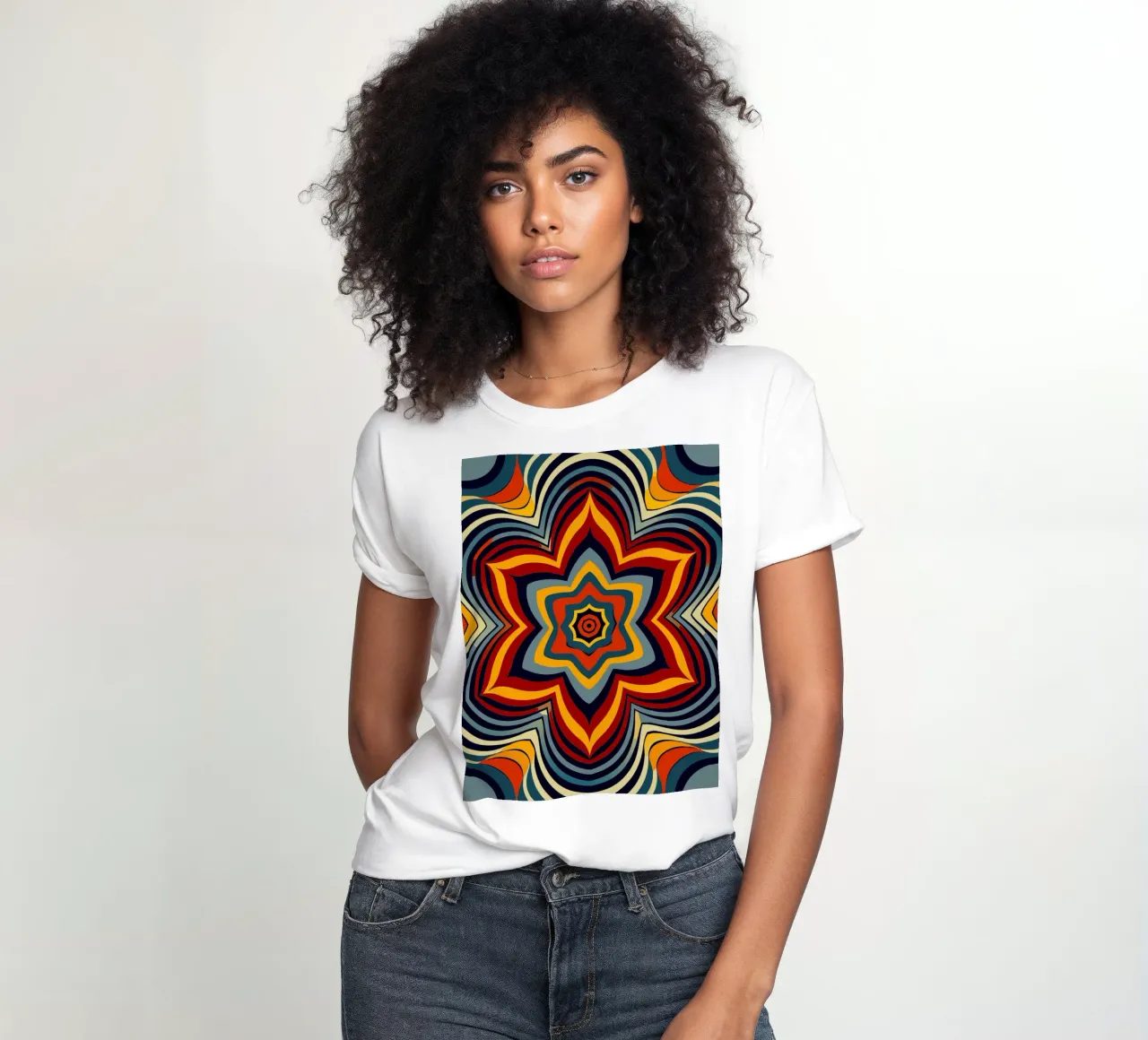 abstracte kunst schilderij dames t-shirt getailleerd van zetazone