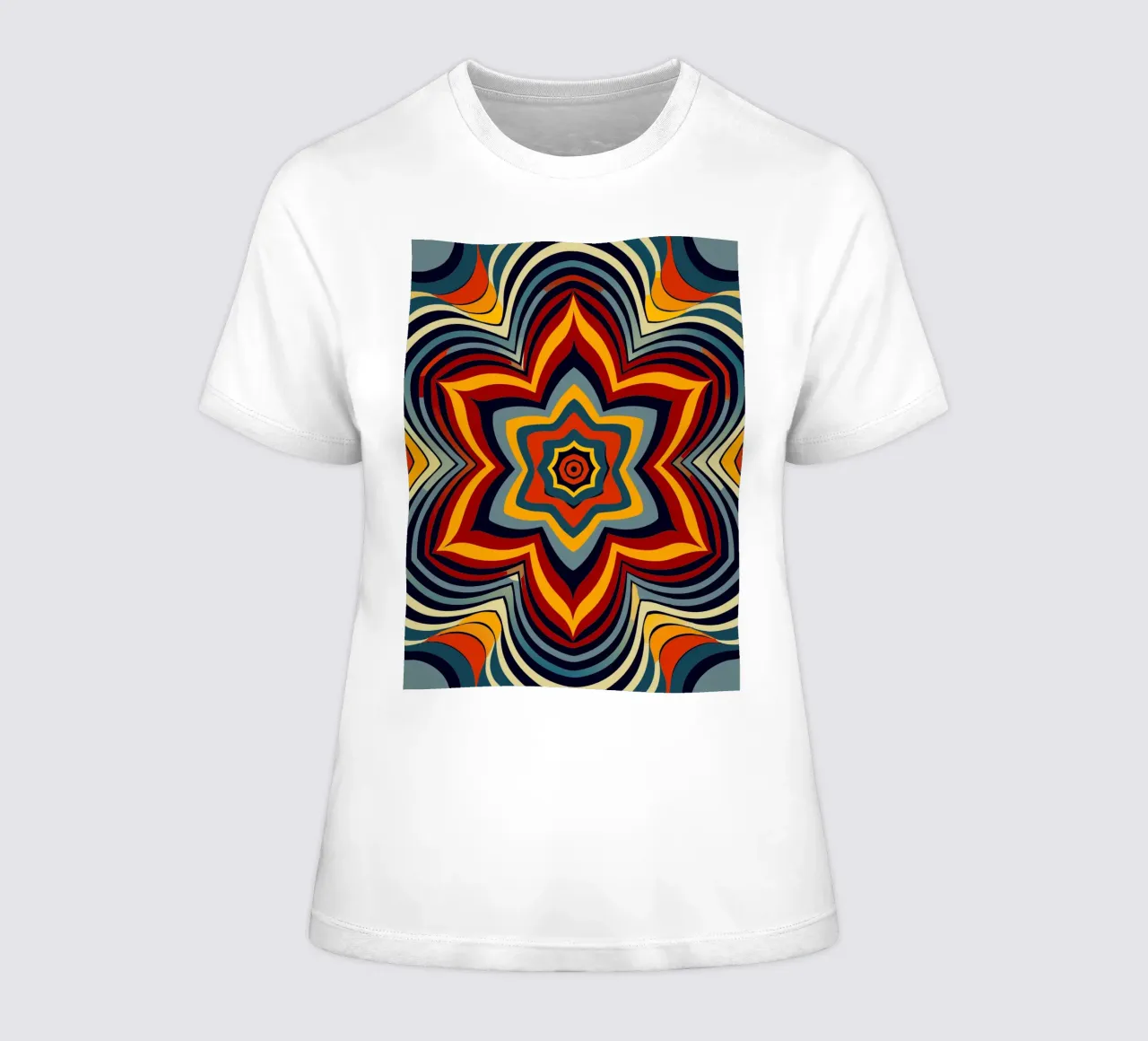abstracte kunst schilderij dames t-shirt getailleerd van zetazone