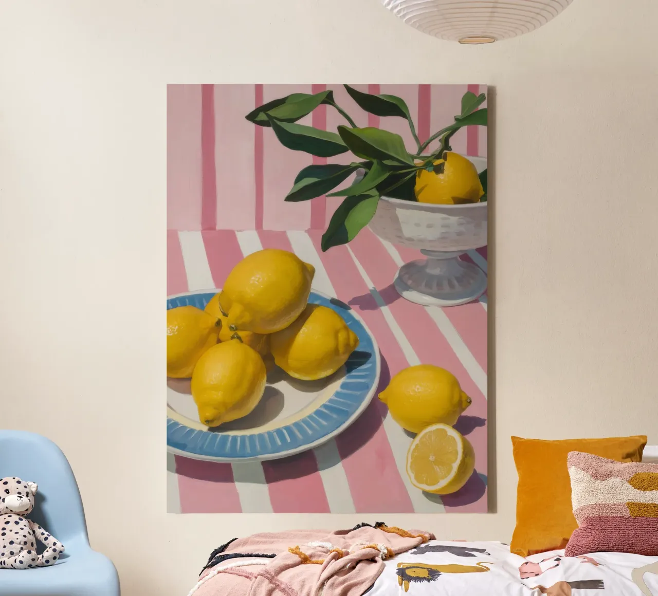 Lemon Bowl Grace canvas with Floater frame by Haven Mirage