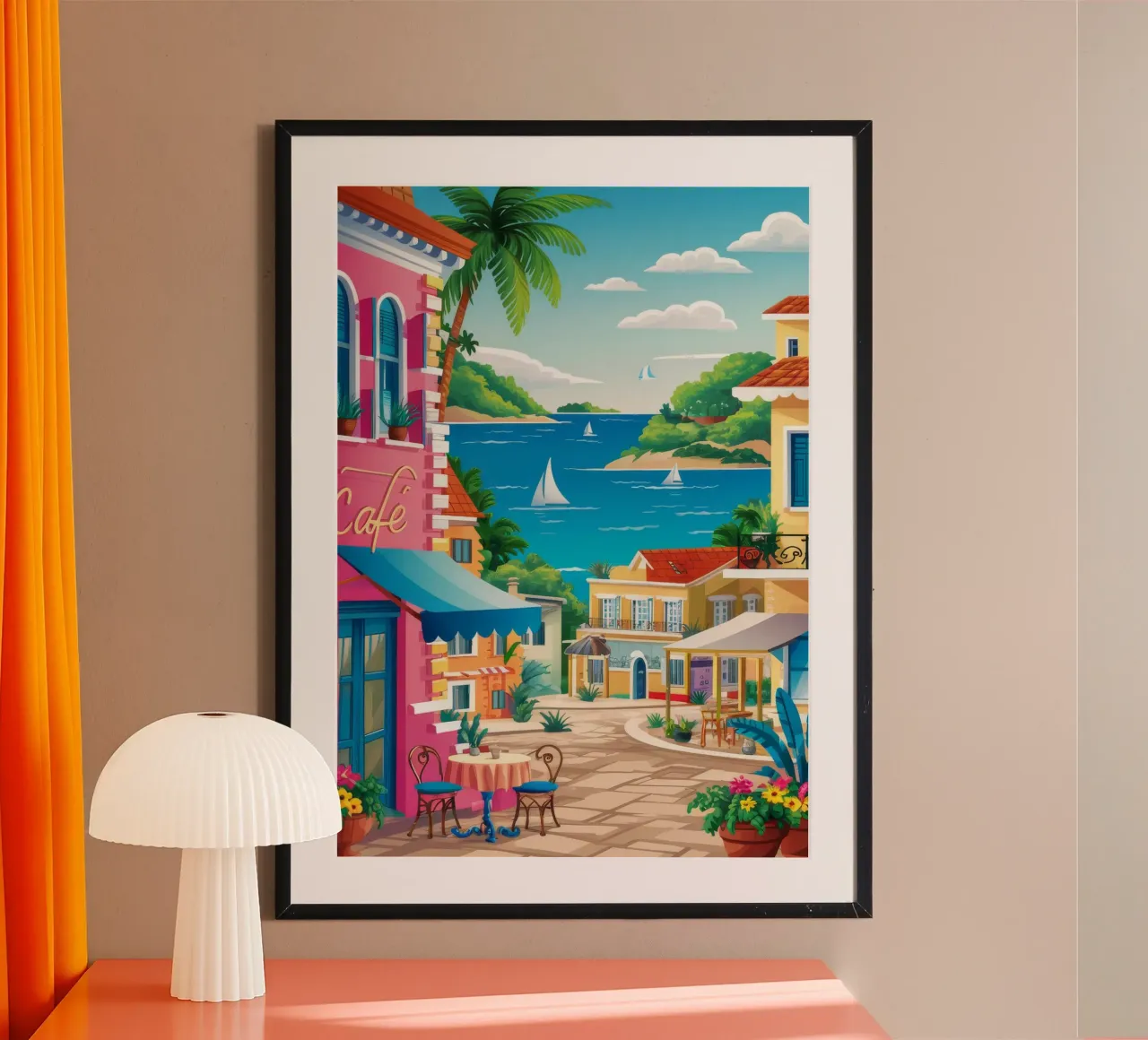 Marktwandeling langs de kust poster van Jasper Rune