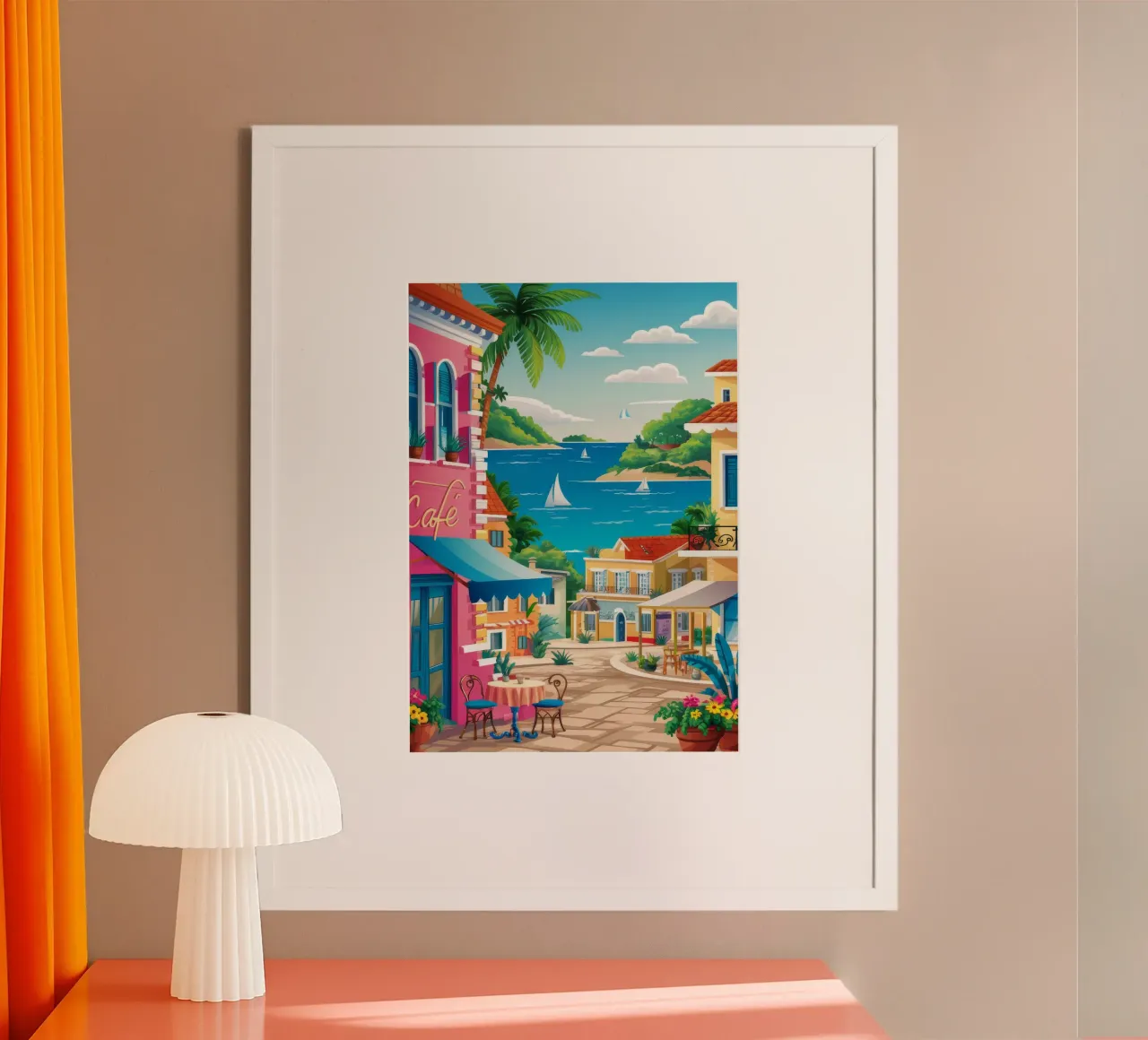 Marktwandeling langs de kust poster van Jasper Rune