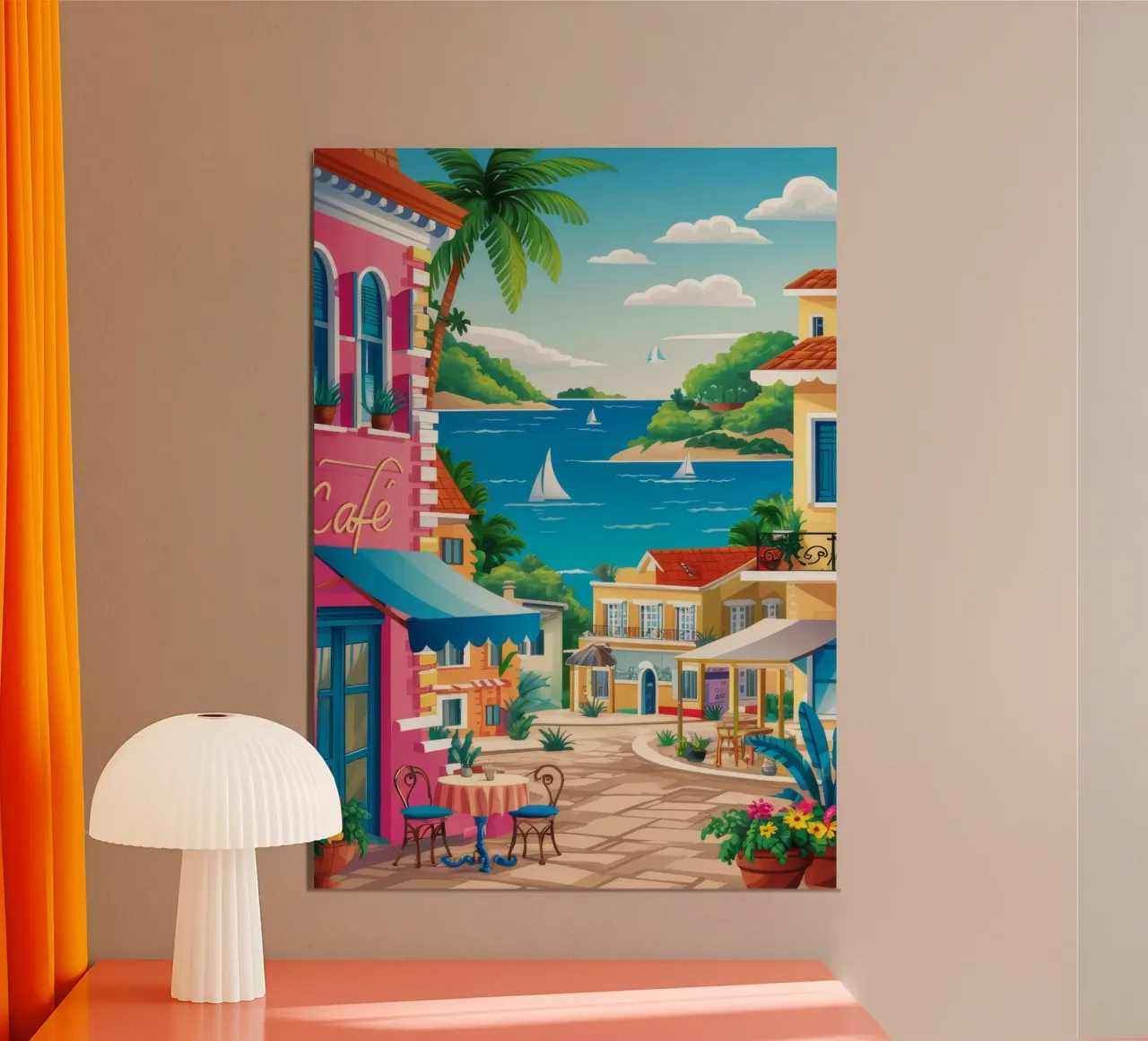 Marktwandeling langs de kust poster van Jasper Rune