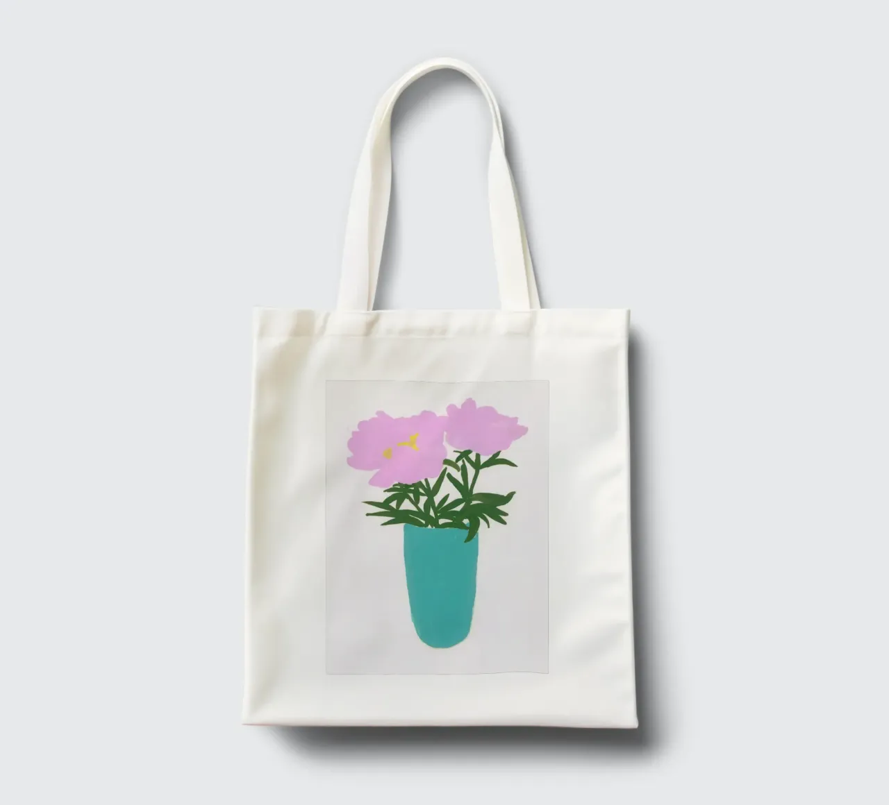 Peonies In A Vase borsa in juta da Sonia Brittain