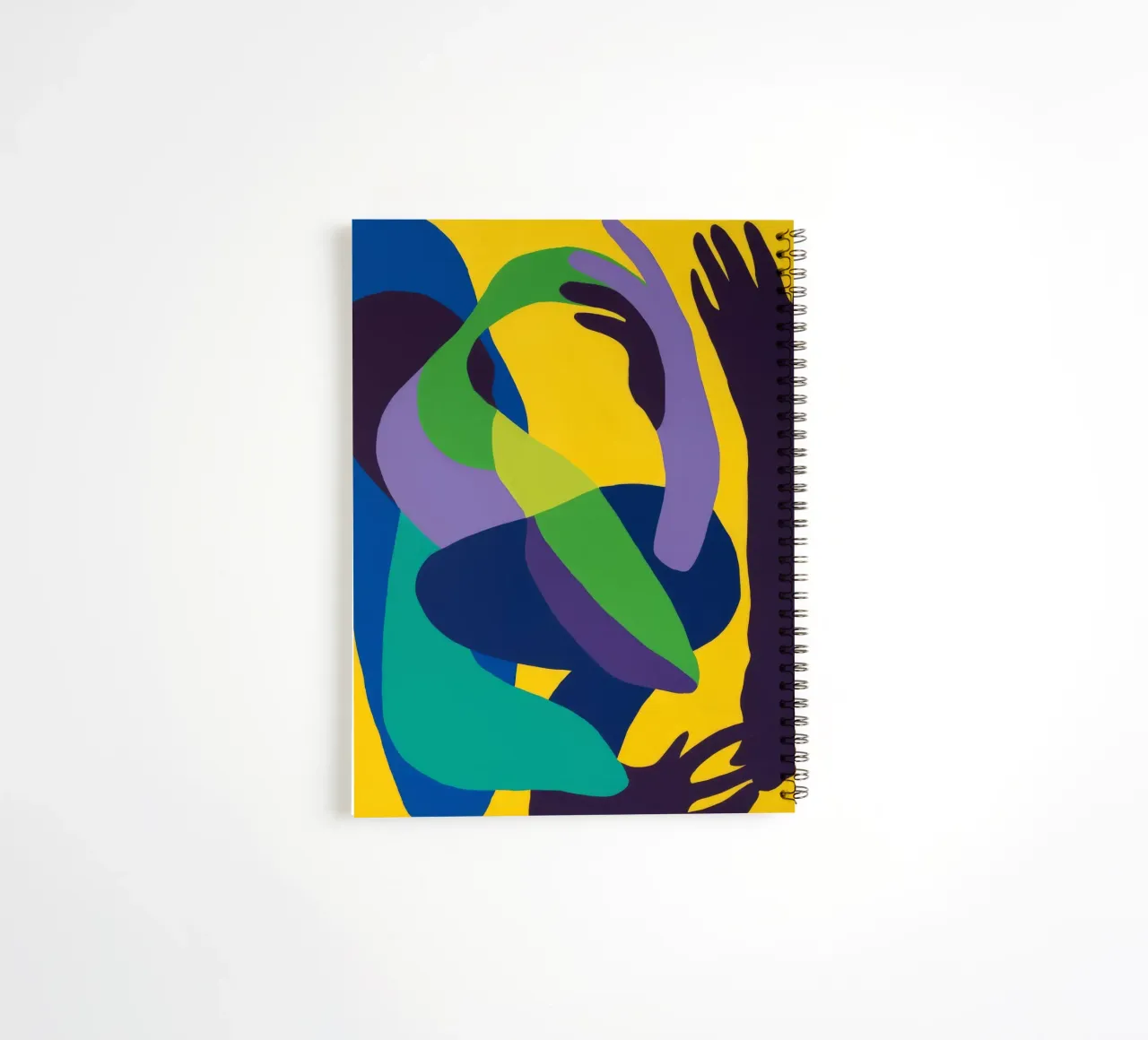 Abstract Form Embrace spiral notebook by Haven Mirage