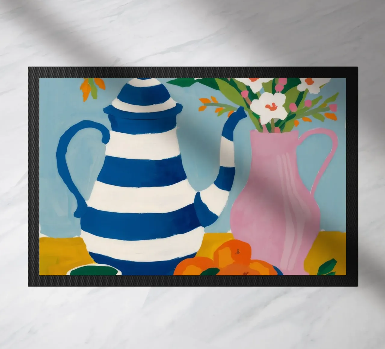 Teapot Floral Harmony doormat by Haven Mirage