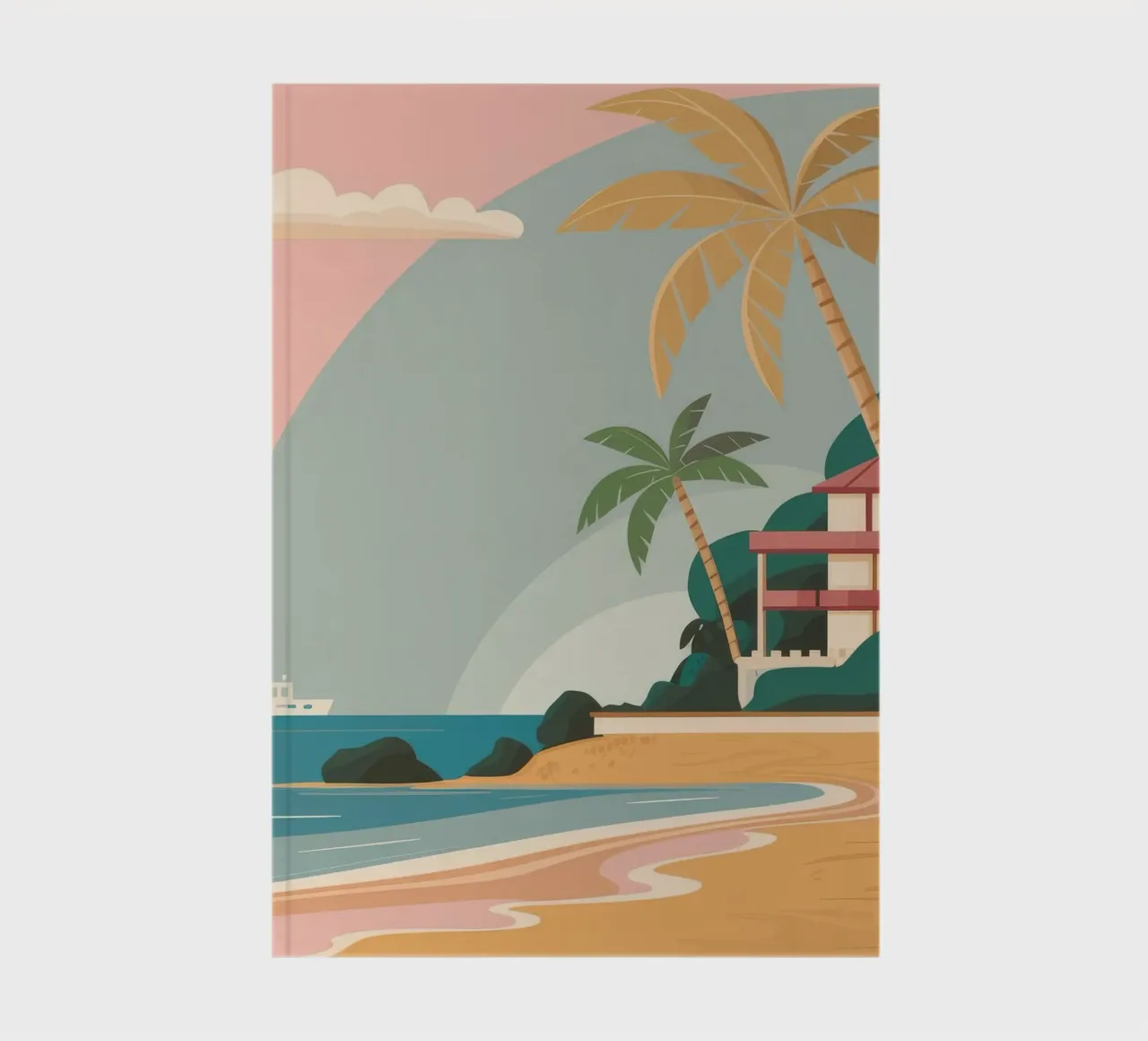 Pastel Beach Serenity notebook by Jasper Rune