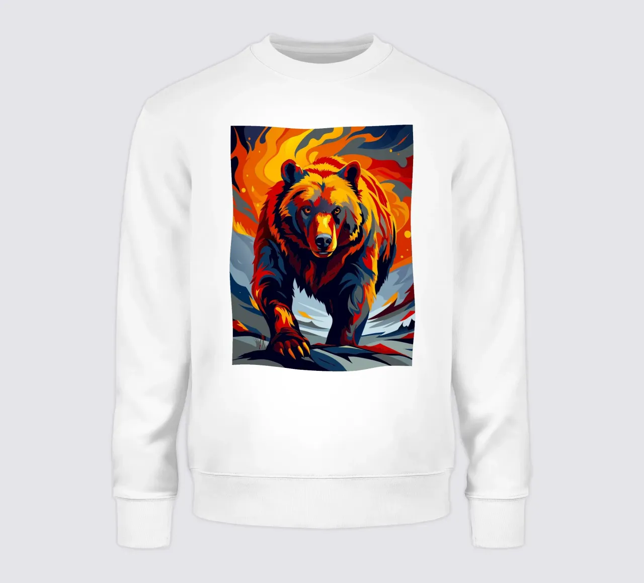 bear painting art sweatshirt by zetazone