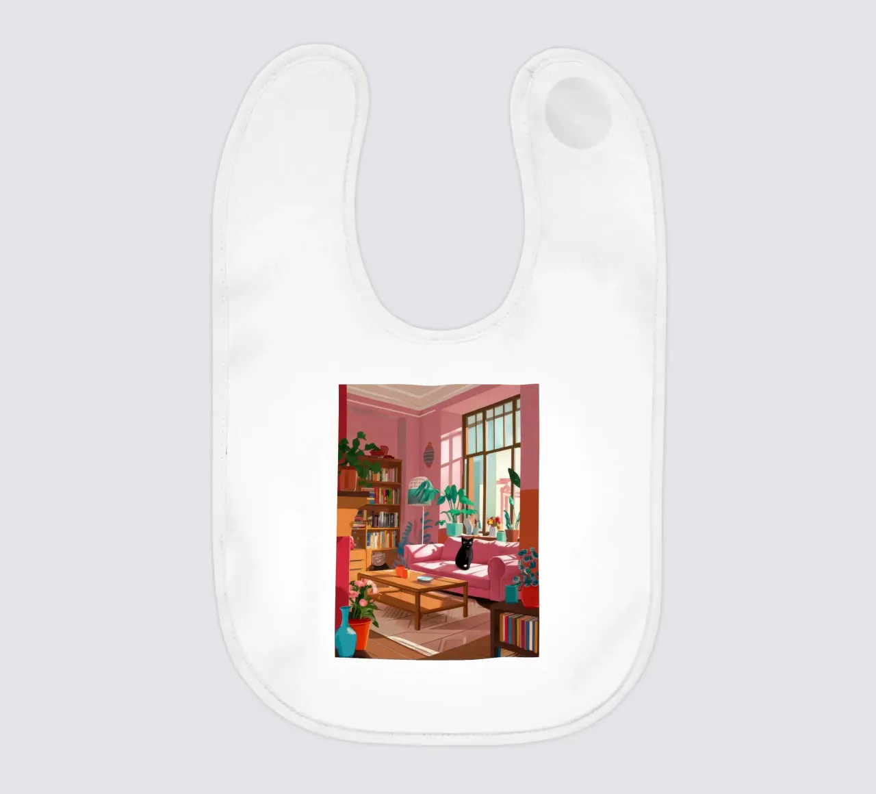 Sunbeam Reading Nook baby bib by Lumi Eyes