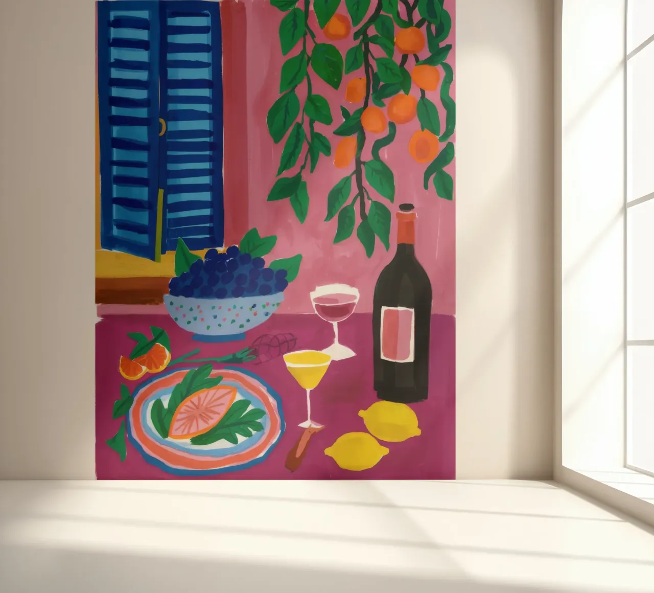 Fiesta en la mesa junto al mar papel para pared de Paez Harmony