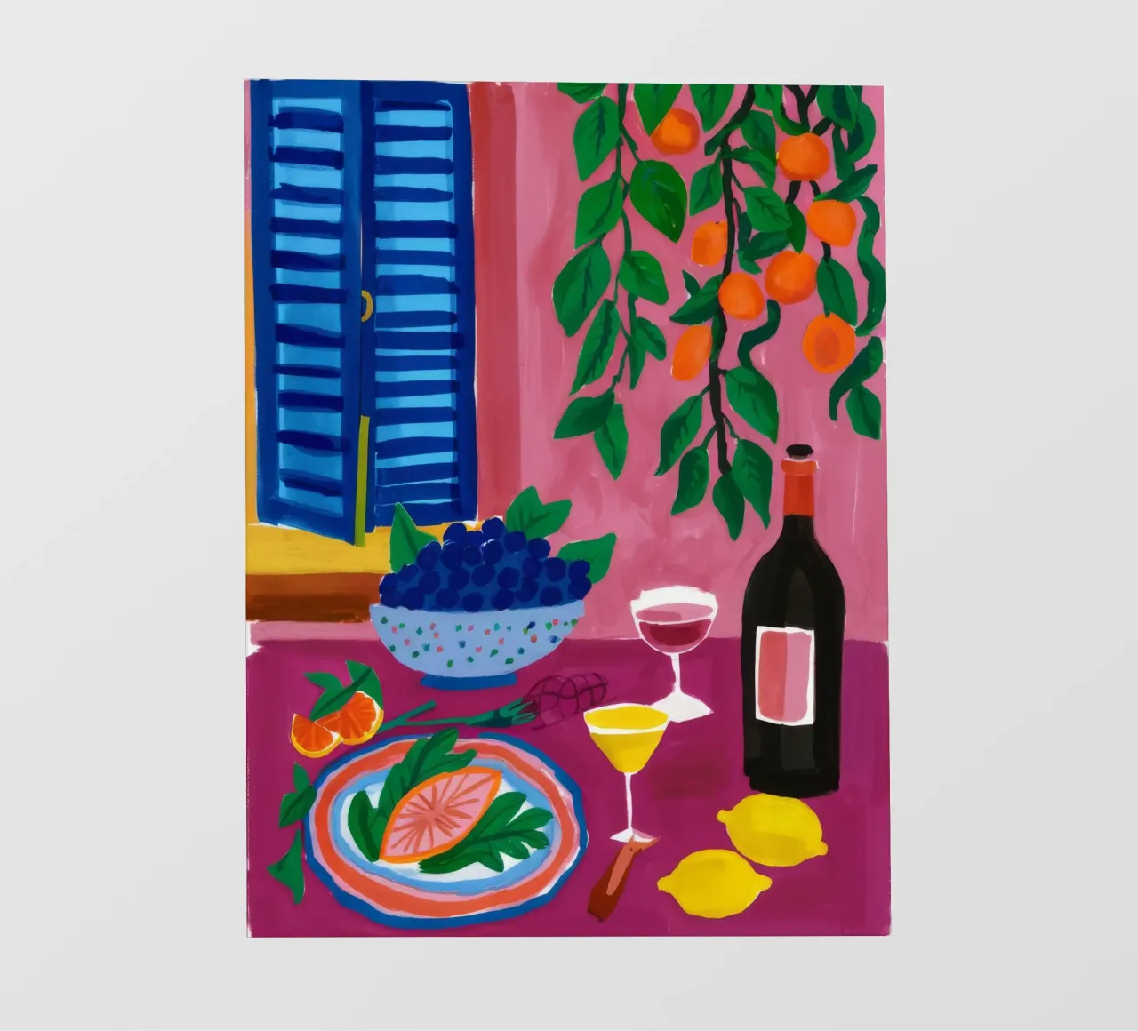 Fiesta en la mesa junto al mar papel para pared de Paez Harmony