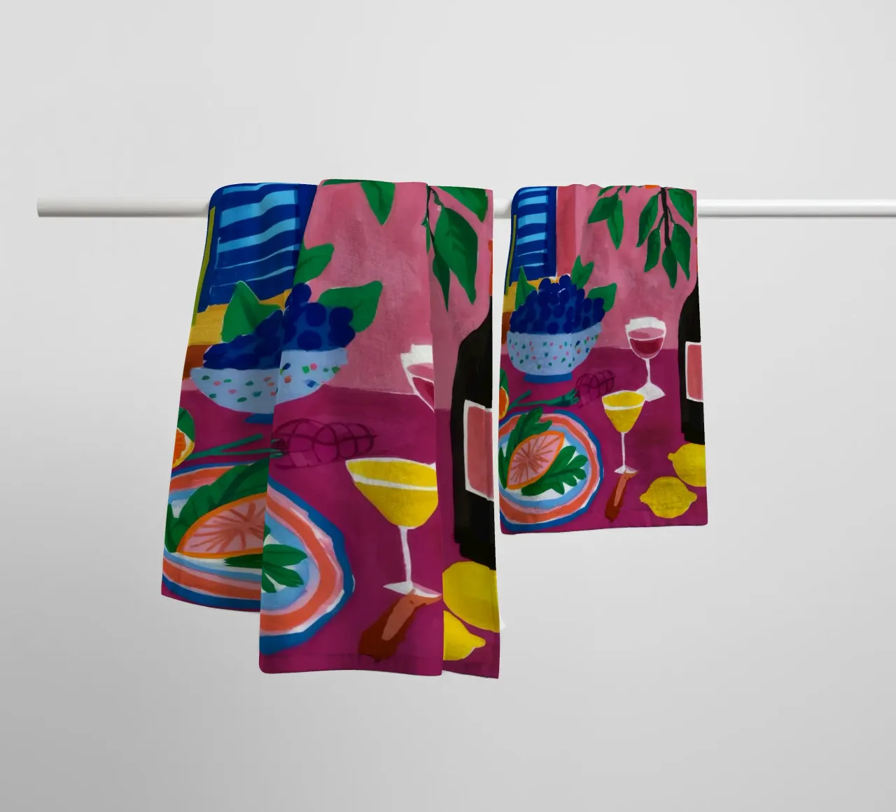 Seaside Table Feast badhanddoek van Paez Harmony
